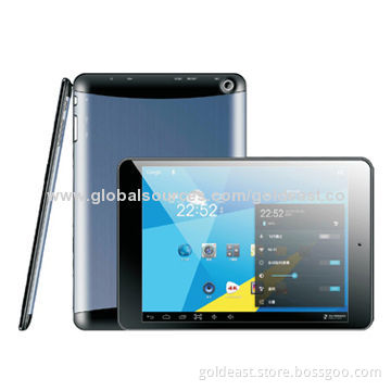 7.85-inch Capacitive Touch Screen 1,024x768P TN MTK8382 Quad-core MIDs/Tablet PCs with 1GB DDR3+8HB